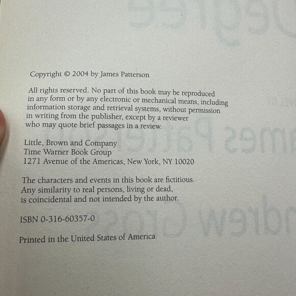 3rd Degree James Patterson & Andrew Gross Hardcover 2004 Like New Crime Thriller - Picture 3 of 3
